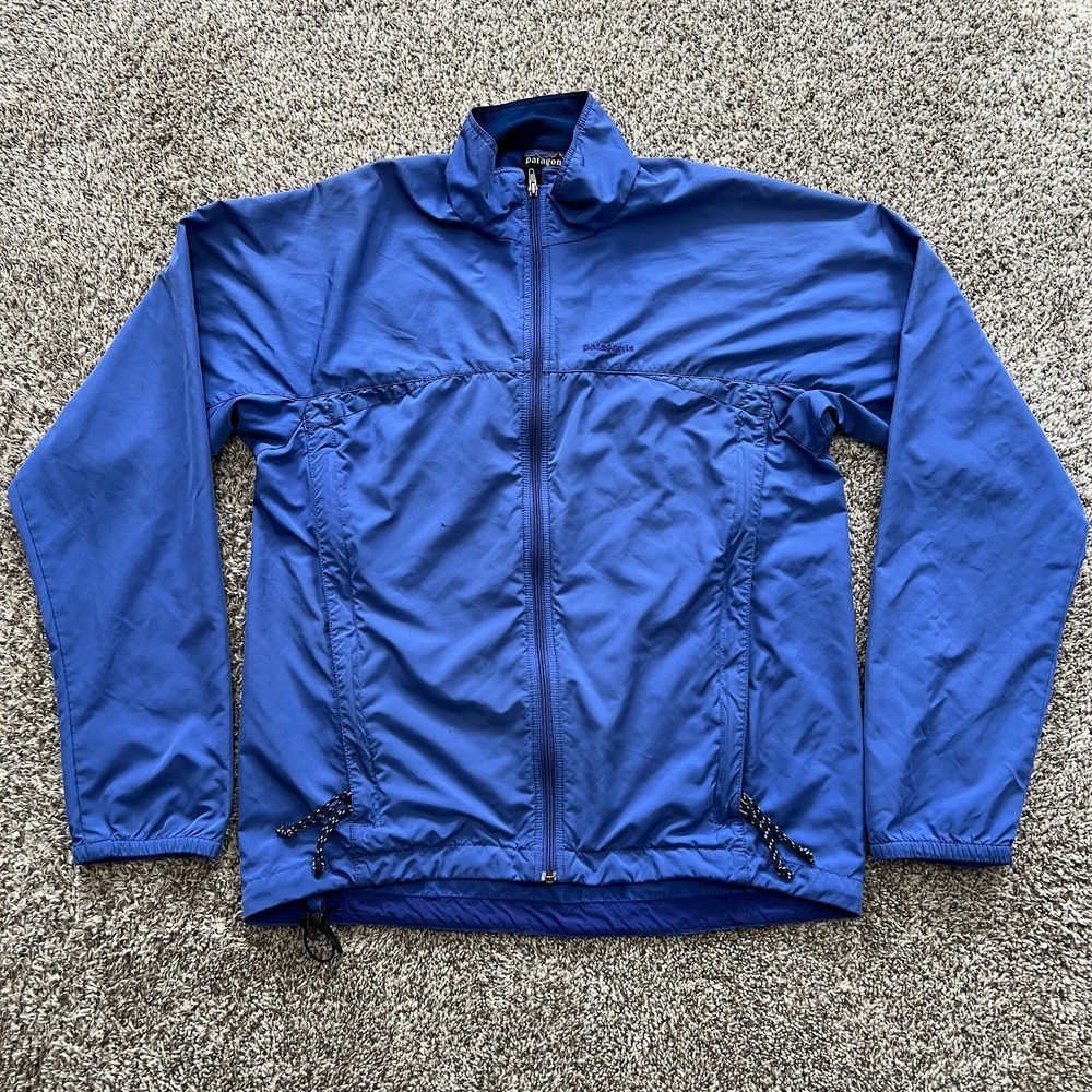 Patagonia Mens Small Integral Jacket Marathon Blue Zip Up Collared Windbreaker
